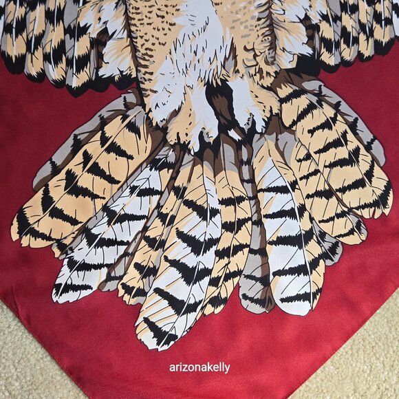 *HUGE* Silk Owl Scarf Wrap Shawl - Picture 11 of 16